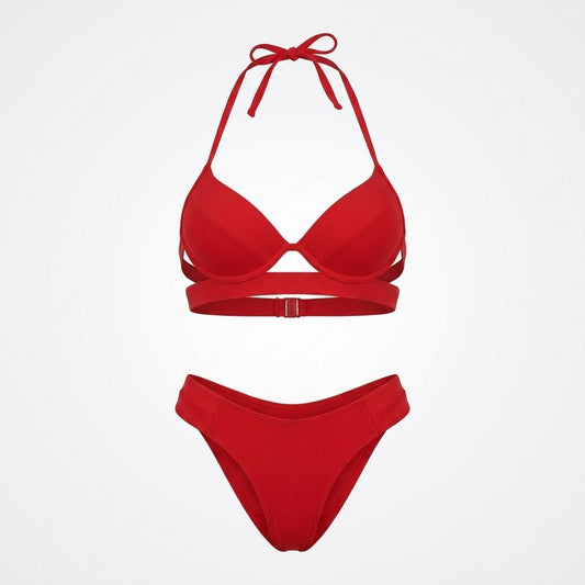 Goldenbergh - Tiran | Structured Halter-Neck Bikini Set Women